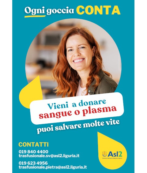Ogni goccia conta - campagna donazione sangue 2025