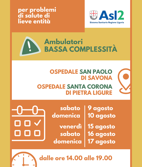 Asl 2 riattiva gli Ambulatori a Bassa complessità