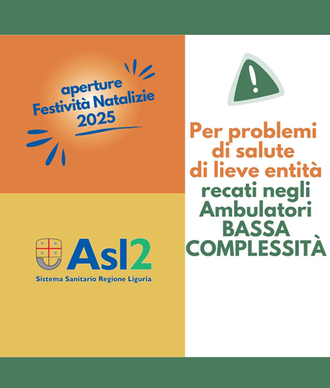 Ambulatori bassa complessità Natale 2025