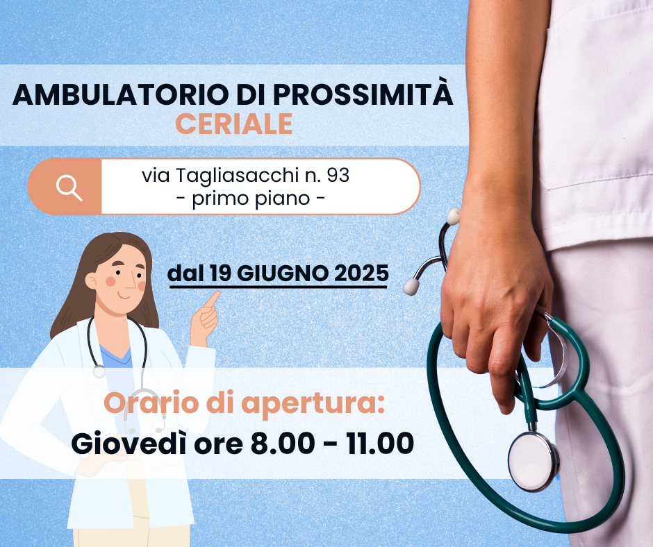 locandina Ambulatorio di prossimità di Ceriale