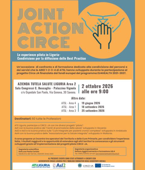 Locandina dell'evento del 2 ottobre del progetto Circe
