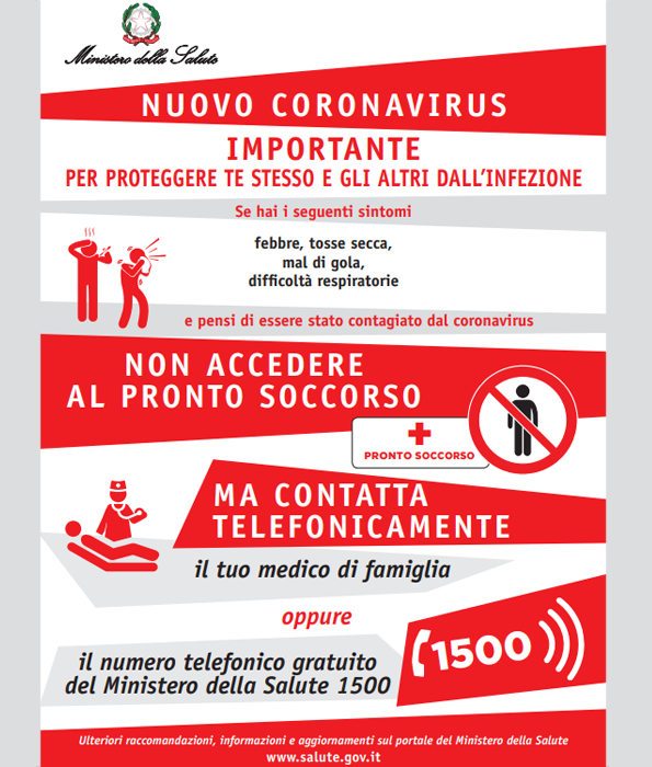 Coronavirus: le raccomandazioni del Ministero della Salute