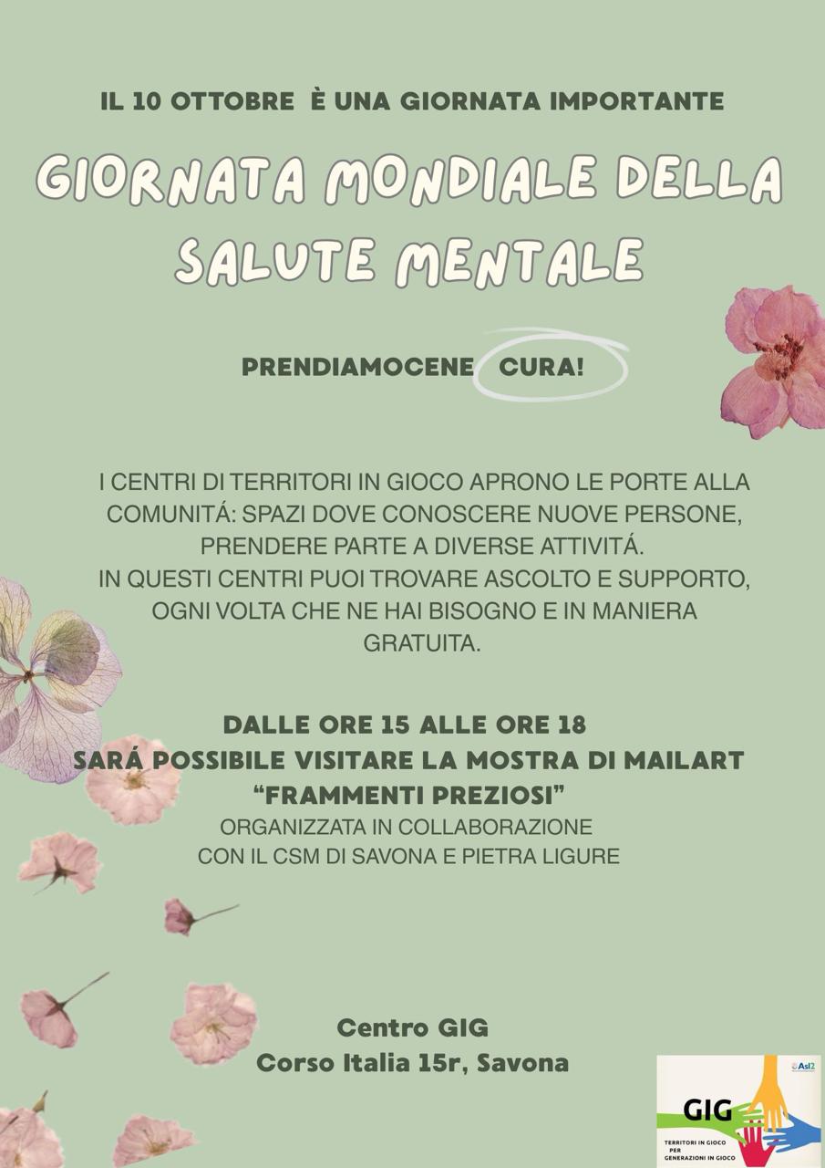 locandina iniziativa Savona Giornata mondiale salute mentale 2026