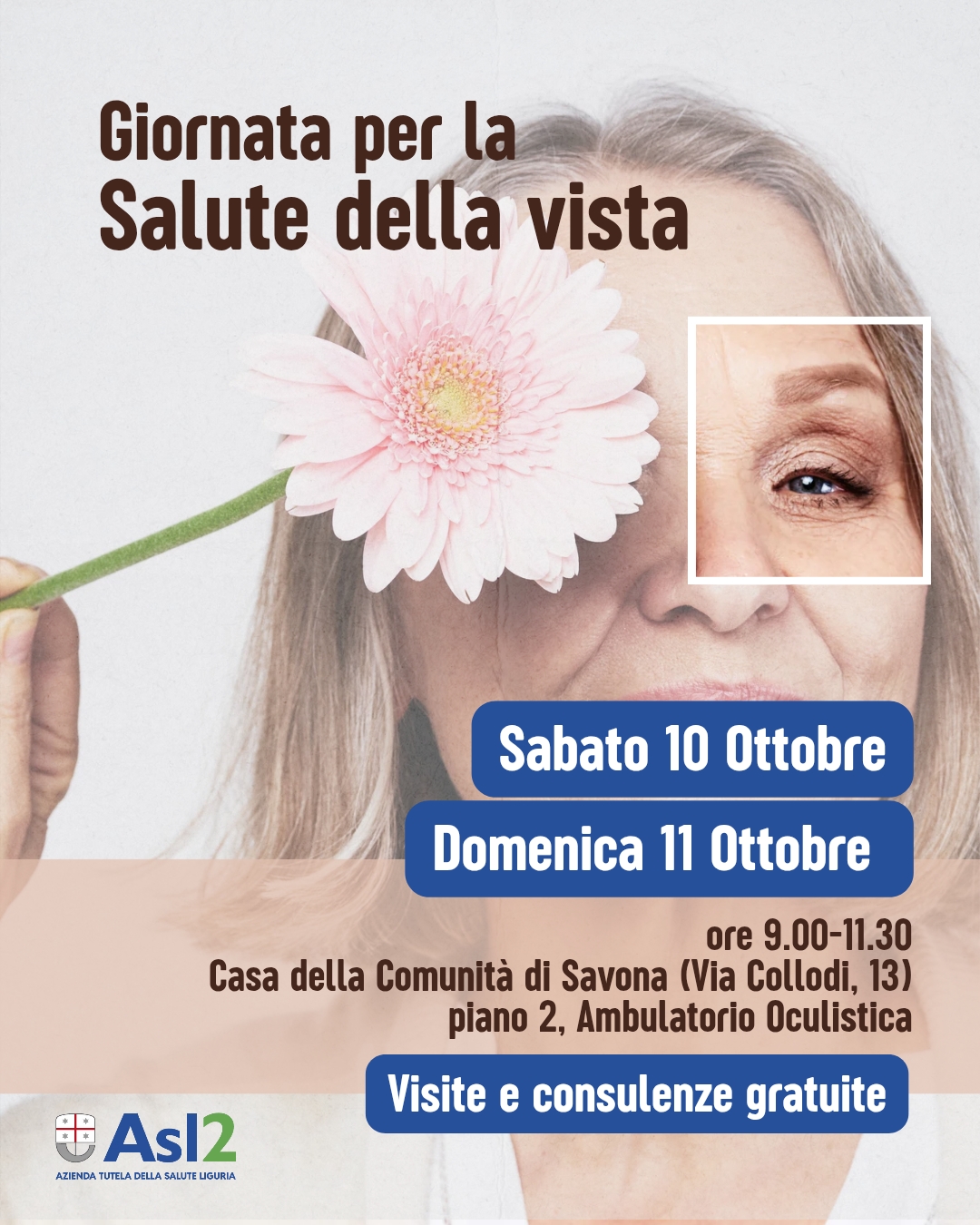 locandina appuntamenti Asl2 giornata mondiale della vista