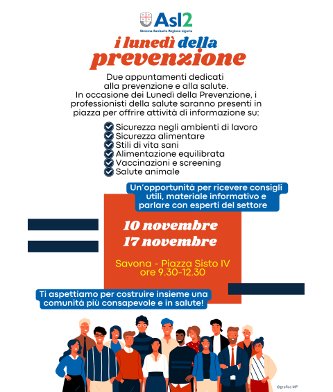 Locandina appuntamenti I Lunedì della prevenzione