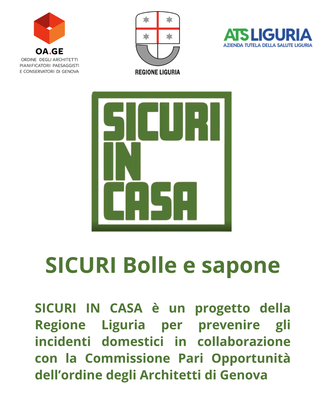 locandina campagna informativa sulla sicurezza in casa Safe at Home