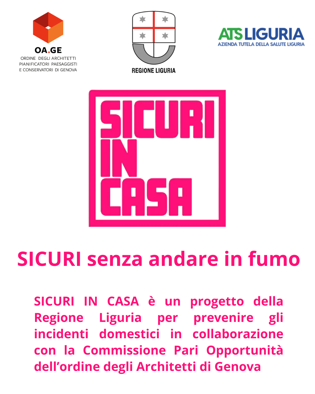 locandina campagna informativa sulla sicurezza in casa Safe at Home